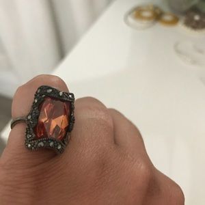 Orange stone ring